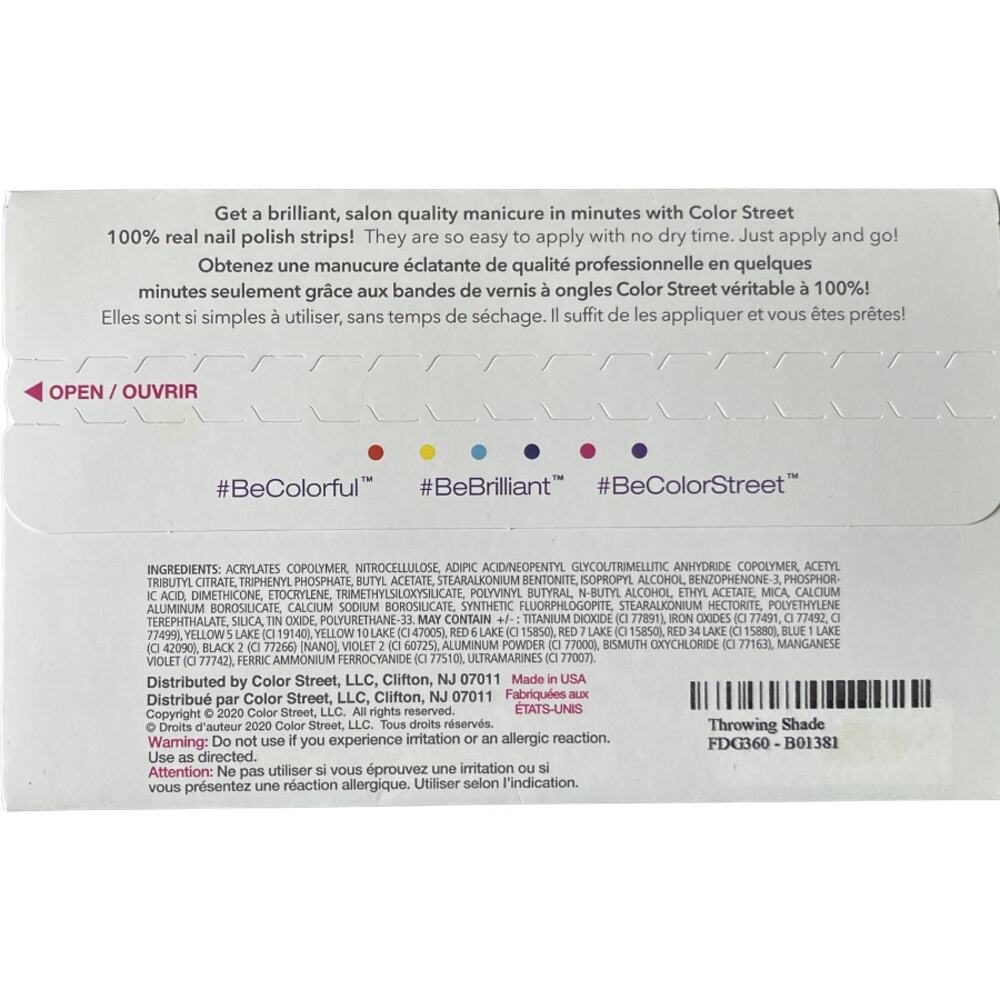 Color Street Throwing Shade Nail Polish Strips Rainbow Ombre Glitter FDG360 - Picture 2 of 2